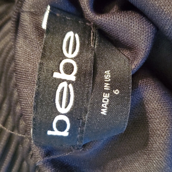 LBD Spaghetti Strap BEBE Cowl Back Neck Line Sz 6 NWT Super SEXY! EUC - Picture 7 of 8